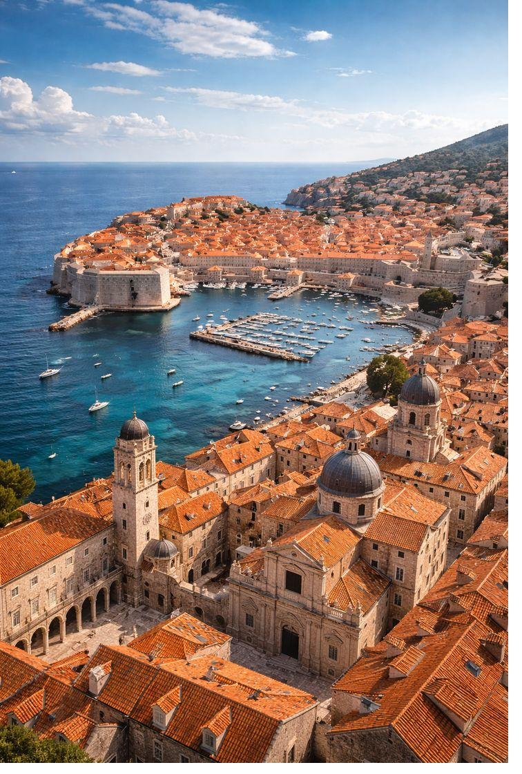 Dubrovnik eski şehir surları ve limanı